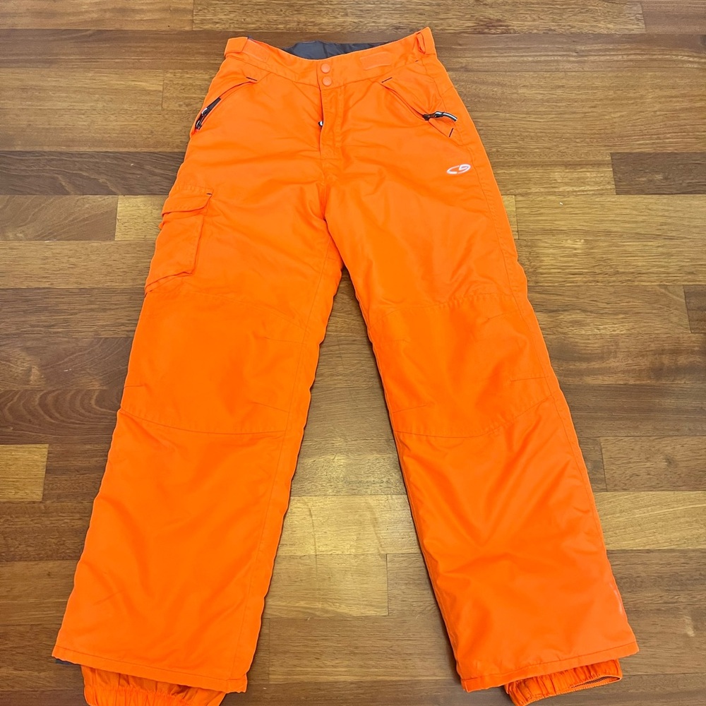 Kids Champion snowpants size 12-14. Good used condition. Bright orange